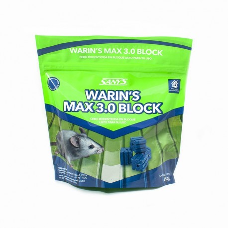 WARIN´S MAX BLOCK 3.0  250 g (Expositor 24 u)